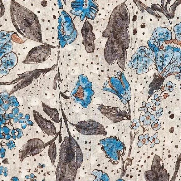 Misa Los Angeles Blue and Brown Floral Mini Dress - Picture 4 of 12